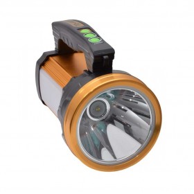 Lanterna elSales TD-6688 cu LED CREE XM-L T6 50 W, acumulator integrat, LED-uri laterale, auriu