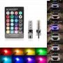 Set doua LED-uri auto tip W5W T10 RGB 5050 elSales ELS-T10A, telecomanda inclusa