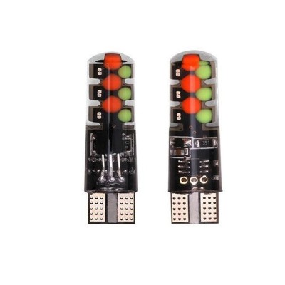 Set doua LED-uri auto tip W5W T10 RGB elSales ELS-T10B, telecomanda inclusa