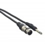 Cablu elSales ELS-XJ3 XLR mama - Jack mono 6.3 mm tata, lungime 3 metri, negru