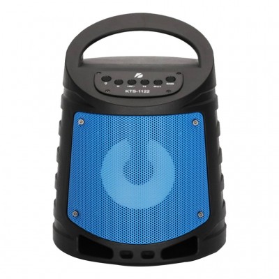 Boxa portabila elSales KTS-1122 cu Bluetooth, USB, card SD, lumina LED, radio FM, albastru