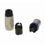Conector Speakon mama profesional elSales ELS-CS4PM, metalic, 4 poli, prindere pe cablu, argintiu