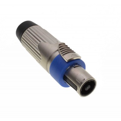 Conector Speakon tata profesional elSales ELS-CS4PT, metalic, 4 poli, prindere pe cablu, argintiu