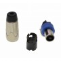 Conector Speakon tata profesional elSales ELS-CS4PT, metalic, 4 poli, prindere pe cablu, argintiu