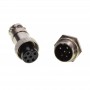 Conector tip aviator cu 6 pini mama-tata elSales ELS-CA6P, metalic