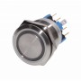 Buton prin apasare elSales ELS-PBA25, diametru 25mm, 24 Volti, lumina albastra pentru spalatorii auto, industrial,metalic