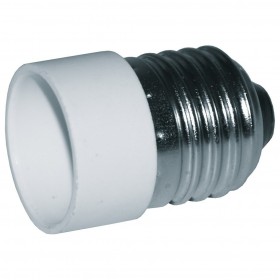 Adaptor bec dulie de la fasung gros E27 la fasung subtire E14 elSales ELS-2714, alb