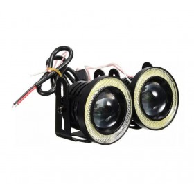 Set doua proiectoare auto elSales ELS-PA76 cu LED Angel Eyes cu putere 10W, diametru 76 mm, flux luminos 3200LM