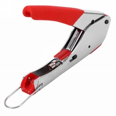 Cleste compresie pentru conectori F elSales ELS-5030, maner cauciucat, rosu