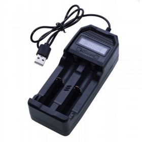 Incarcator Digital Li-Ion elSales ELS-LI-2X307USB, 2 x 3,7 V, Port USB, Design Compact, Negru