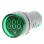 Voltmetru Digital elSales ELS-22VM/V, Diametru 22 mm, Protectie IP65, Iluminare LED, Temperatura mediului -25 + 55, Verde