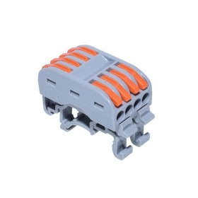 Conector de Sina elSales ELS-PCT-224, Cap Dublu, 4 Poli, Tensiune 600 V, Curent 32 A, Gri