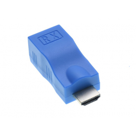 Extender HDMI elSales ELS-RXTX-30, Transmite Full HD, Design Compact, Albastru