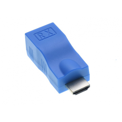 Extender HDMI elSales ELS-RXTX-30, Transmite Full HD, Design Compact, Albastru