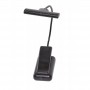 Lampa de Carte elSales ELS-LAMP-3XR3, Clips pentru Fixare, Brat Mobil, Lumina LED, Alimentare cu Bateri, Negru