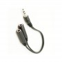 Cablu Audio Jack elSales ELS-CAB-300-2, Lungime 20 cm, Jack 3,5 mm Tata, 2 x Jack 3,5mm, Negru