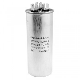 Condensator elSales ELS-CBB65-4015 pentru Aparat de Aer Conditionat, 40 +1,5UF, Forma Cilindru, Argintiu