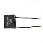 Condensator Pornire Motor cu Fire elSales ELS-CBB61-F200, 2 uf, Tensiune 450 V, Dimensiuni Reduse, Negru