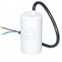 Condensator Pornire Motor cu Fire elSales ELS-CBB60-10F, Tensiune 450 V, 10 uf, 2 Fire, Forma Cilindru, Alb