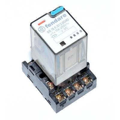 Releu industrial elSales, ELS-REL-24/11-DC, 24V - DC / 11P cu soclu, Dimensiuni 36,4 x 32,5 x 54,2 mm