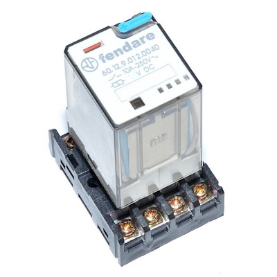 Releu industrial elSales, ELS-REL-24/8DC, 24V - DC / 8P cu soclu, Dimensiuni 36,4 x 32,5 x 54,2 mm