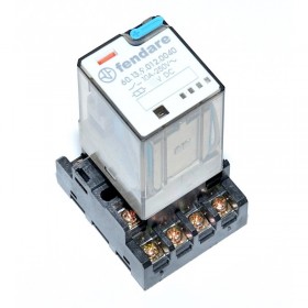 Releu industrial, elSales, ELS-REL-24/11-AC, 24V - AC / 11P cu soclu, Dimensiuni 36,4 x 32,5 x 54,2 mm