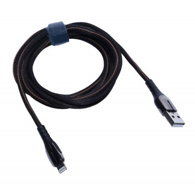 Cablu de date si incarcare elSales ELS-V30L USB-Lightning pentru iPhone, iPod, iPad, Macbook, lungime 200 cm, negru
