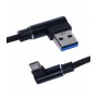 Cablu de date si incarcare elSales ELS-W05M USB-MicroUSB, conectori 90°, negru