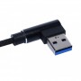 Cablu de date si incarcare elSales ELS-W05M USB-MicroUSB, conectori 90°, negru