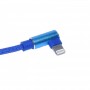 Cablu de date si incarcare elSales ELS-W05L USB-Lightning, conectori 90°, albastru