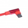 Cablu de date si incarcare elSales ELS-W05C USB-USB TIP C, conectori 90°, rosu