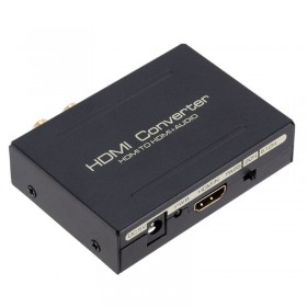 Convertor HDMI la HDMI 4K, 2K + audio separat, conectori RCA stanga-dreapta, elSales ELS-CHLH4, negru