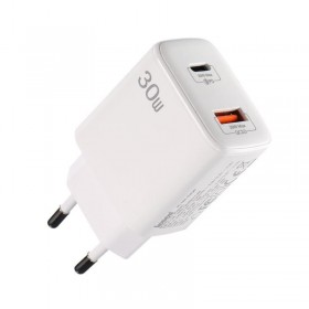 Incarcator rapid cu USB 3.0 si USB-C elSales ELS-IPD30, Power Delivery, Putere 30 W, alb