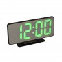 Ceas electronic cu afisaj digital cu LED verde elSales ELS-888, forma mini TV, cu alarma, negru