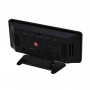 Ceas electronic cu afisaj digital cu LED rosu elSales ELS-888, forma mini TV, cu alarma, negru