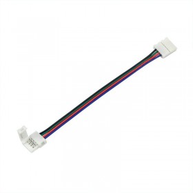 Conector pentru innadire/prelungire banda LED RGB cu 4 fire elSales ELS-CPBRGB, compatibil cu banda LED 10 mm