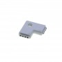 Conector forma L cu cot 90˚ pentru banda LED RGB elSales ELS-CC90R, alb