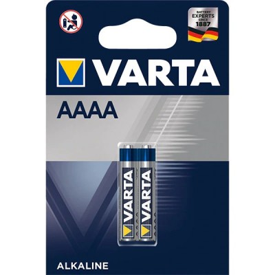 Set 2 baterii alcaline VARTA AAAA, 640 mAh