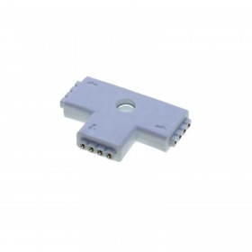 Conector in forma T pentru banda LED RGB elSales ELS-CFTR, alb