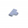 Conector in forma T pentru banda LED RGB elSales ELS-CFTR, alb