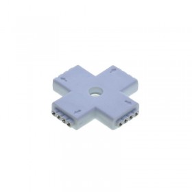 Conector cruce pentru banda LED RGB elSales ELS-CFPR, alb