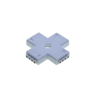 Conector cruce pentru banda LED RGB elSales ELS-CFPR, alb