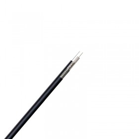 Cablu coaxial RG6U ecranat CCS-AL cu sufa de otel, elSales ELS-CCE6U, lungime 1 metru, negru