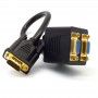 Splitter VGA tata- 2 VGA mama elSales ELS-S2VG, conectori auriti, negru