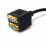 Splitter VGA tata- 2 VGA mama elSales ELS-S2VG, conectori auriti, negru