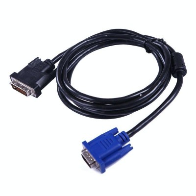 Cablu DVI 24+5 pini-VGA elSales ELS-D245V, lungime 3 metri, albastru-negru