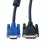 Cablu DVI 24+5 pini-VGA elSales ELS-D245V, lungime 3 metri, albastru-negru