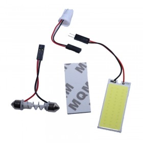 Lampa cu 36 led-uri cob pentru plafoniera auto elSales ELS-SIL36, lumina alb rece, compatibil 32-42 mm, adaptor Feston si T10