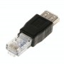 Adaptor USB mama la UTP RJ45 elSales ELS-AUSRJ45 pentru laptop-uri, telefoane, tablete si alte dispozitive, negru