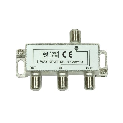 Spliiter TV cu 3 iesiri elSales ELS-ST3I, frecventa 5-1000 MHz, carcasa metal